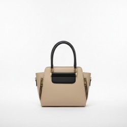 Elegant Two-Tone Leather...