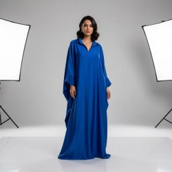 Elegant Blue Kaftan Dress