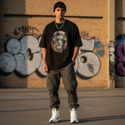 T-shirt Graphique Lion Urbain