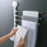 Punch-free rotating towel rack, stainless steel