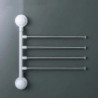 Punch-free rotating towel rack, stainless steel