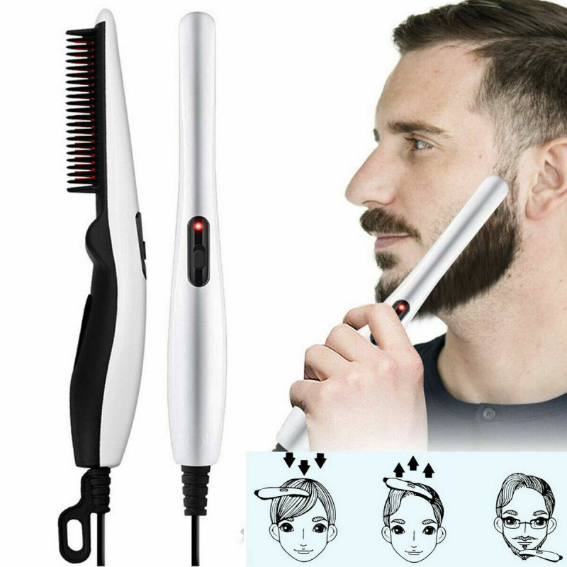 Peigne lisseur à barbe, brosse chauffante rapide