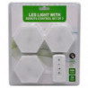 Pack of 3 Wireless LED Light Lamps, with remote control