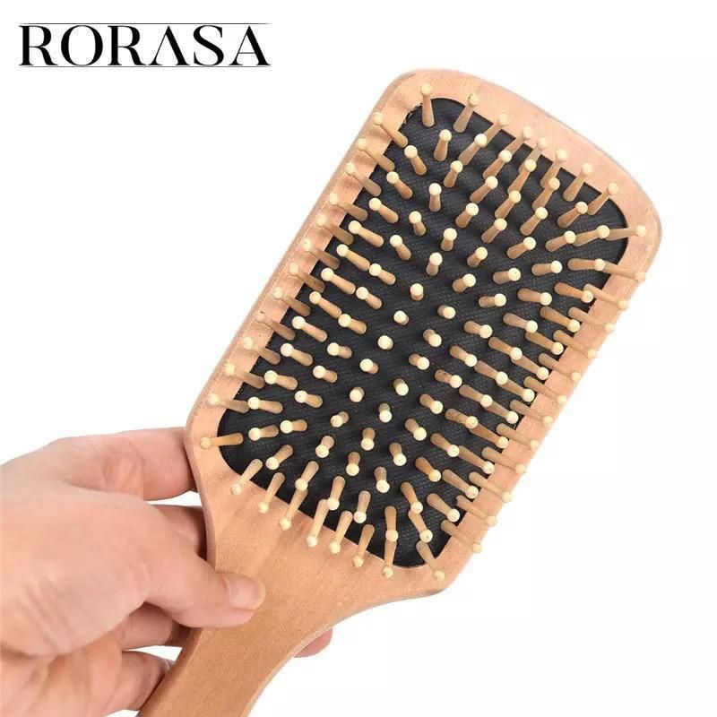 Antistatic Wooden Hair Brush - Easy Detangling