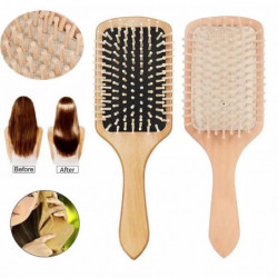 Antistatic Wooden Hair Brush - Easy Detangling