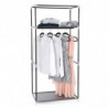 Fabric closet, folding wardrobe with hanging bar