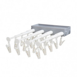 Foldable Windproof Wall Mounted Storage Hanger 20 Hooks