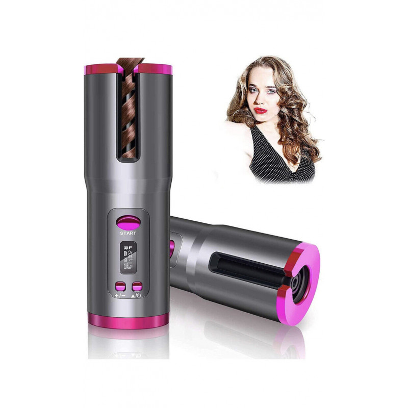 Cordless Automatic Rotating Curling Iron, Curling Iron, LCD, Ceramic