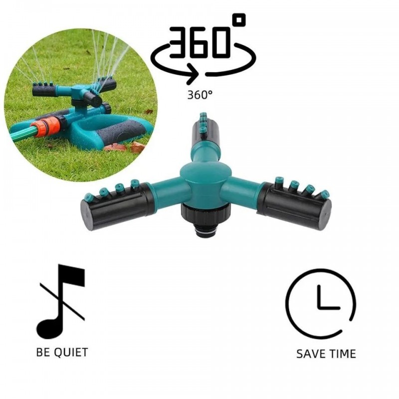 Arroseur de jardin, arroseur automatique d'eau de pelouse à 360 degrés