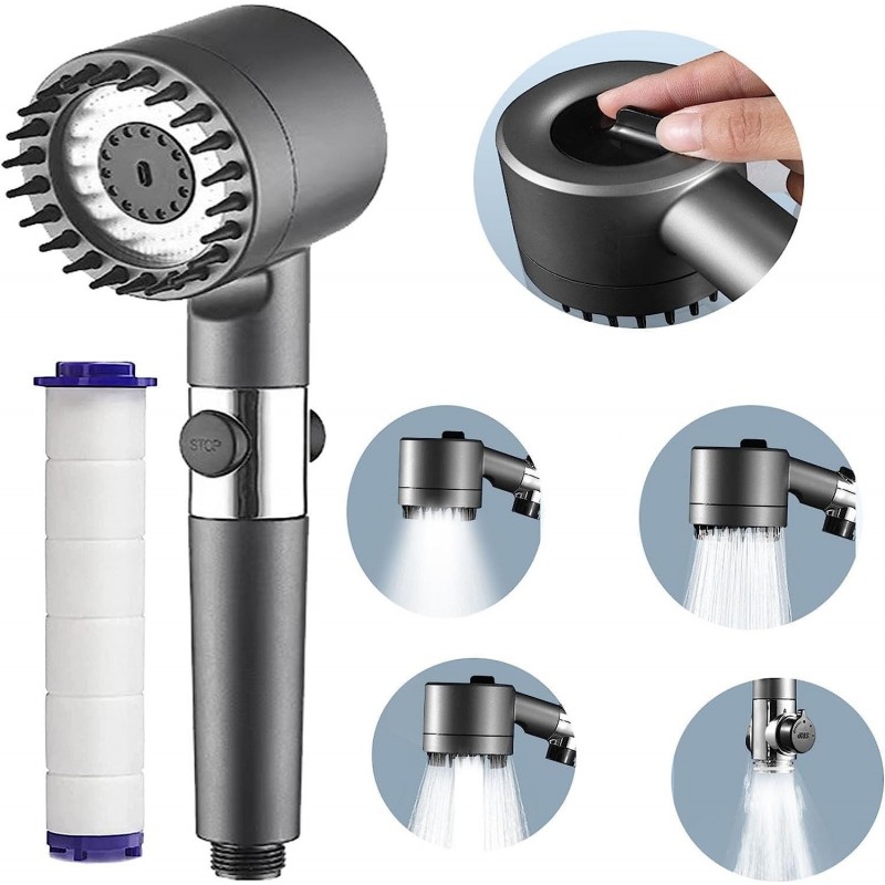 Multifunctional Massage Shower, Handheld Shower Heads High-Pressure