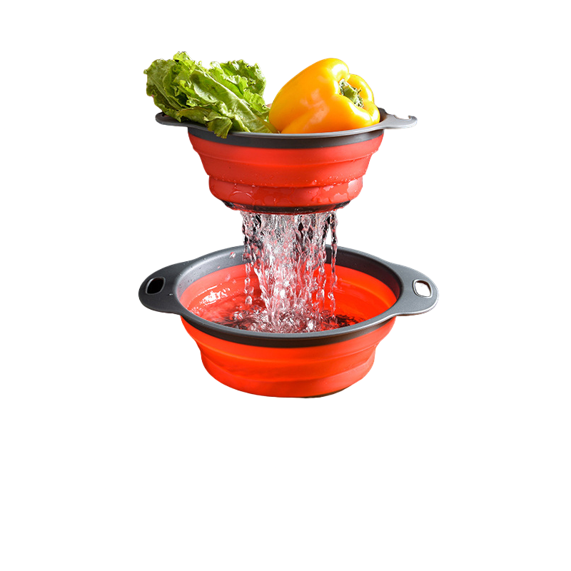 Égouttoir pliable en silicone pour lavage des légumes