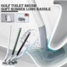 Silicon Toilet Cleaning Brush with Slim No-Slip Long Handle