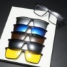 6 in 1 Magnetic Sunglasses for Men Women Magnetic Clip Eyeglasses Frame