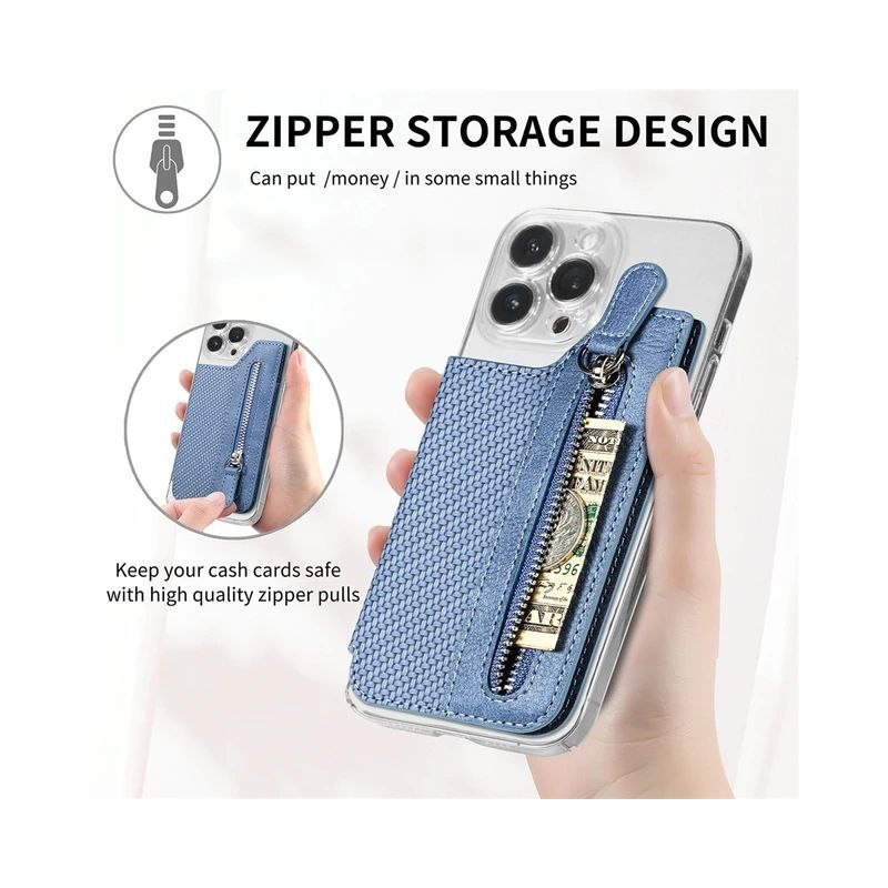 Vertical Zipper Wallet Case, Card Holder