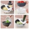 Multifunctional vegetable cutter with drain basket