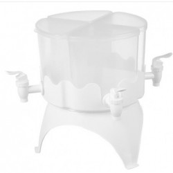 Beverage dispenser with taps and lid 360° Rotation