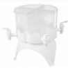 Beverage dispenser with taps and lid 360° Rotation