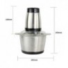 Electric chopper 3/2 Liter, multifunction, 2 stainless steel and glass bowls, 5 blades, beater