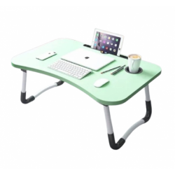 Laptop Bed Table Folding Lapdesk Bed Desk with Ipad Slot Foldable PC Surport