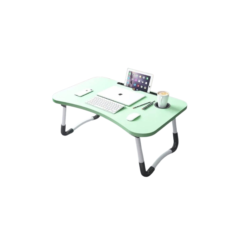 Laptop Bed Table Folding Lapdesk Bed Desk with Ipad Slot Foldable PC Surport