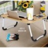 Laptop Bed Table Folding Lapdesk Bed Desk with Ipad Slot Foldable PC Surport