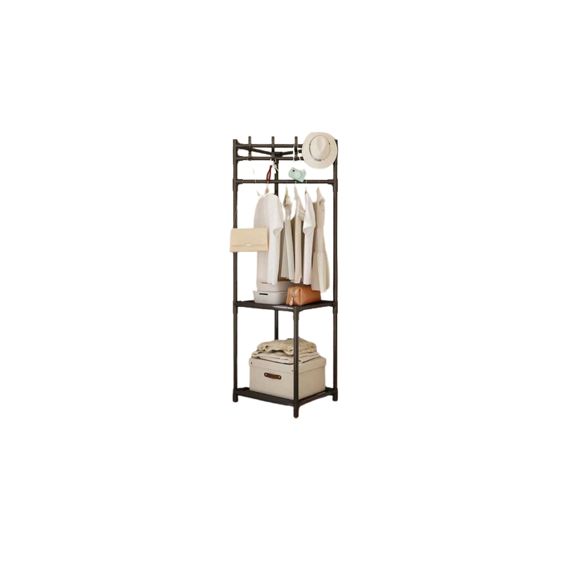 Piece Multifunctional Freestanding Coat Rack with Corner Hanger, Bedroom Organizer and Shoe Storage