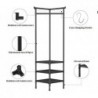 Piece Multifunctional Freestanding Coat Rack with Corner Hanger, Bedroom Organizer and Shoe Storage