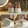 360° Rotating Makeup Brush Organizer with Dust Cover