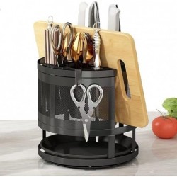 Utensil Holder Multifunctional Rotating Knife Rack