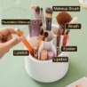 Makeup Brushes Holder with Lid Dustproof Rotating Organizer