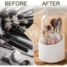 Makeup Brushes Holder with Lid Dustproof Rotating Organizer