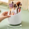 Makeup Brushes Holder with Lid Dustproof Rotating Organizer