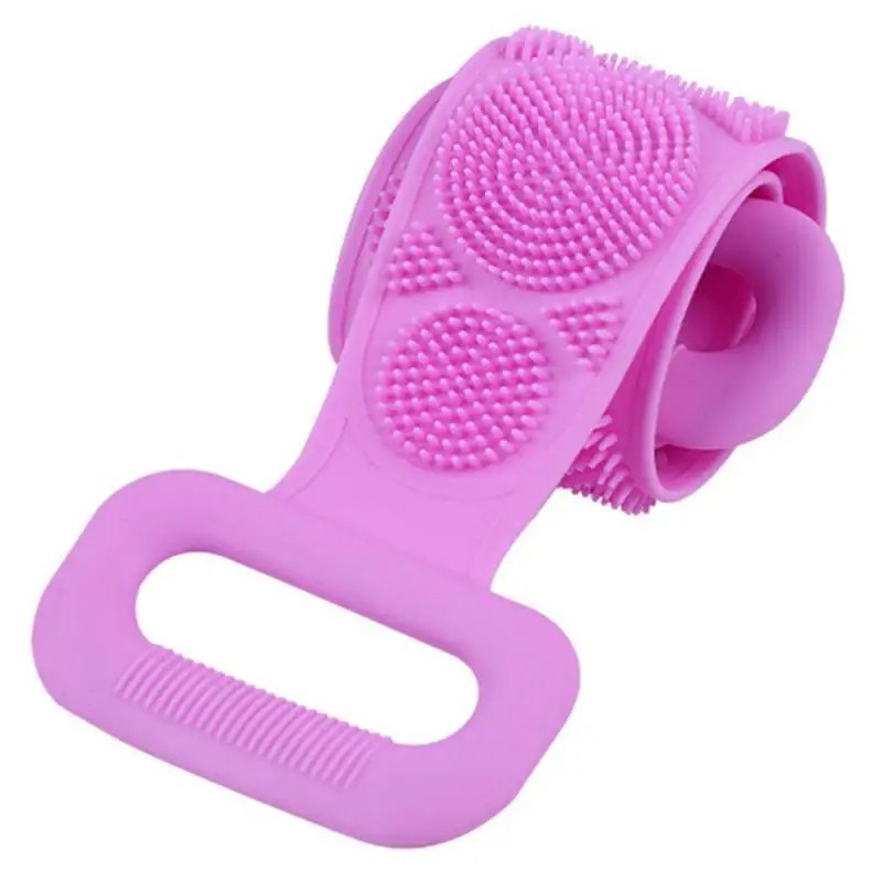 Brosse de bain en gel de silicone, bande de massage du dos