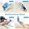 Aluminum laptop, tablet and phone stand, foldable