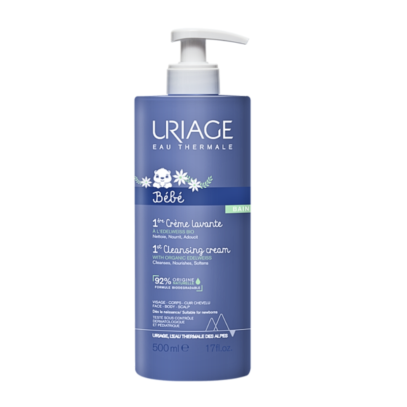 Uriage Bébé 1ère Crème Lavante Moussante Sans Savon – 500ml