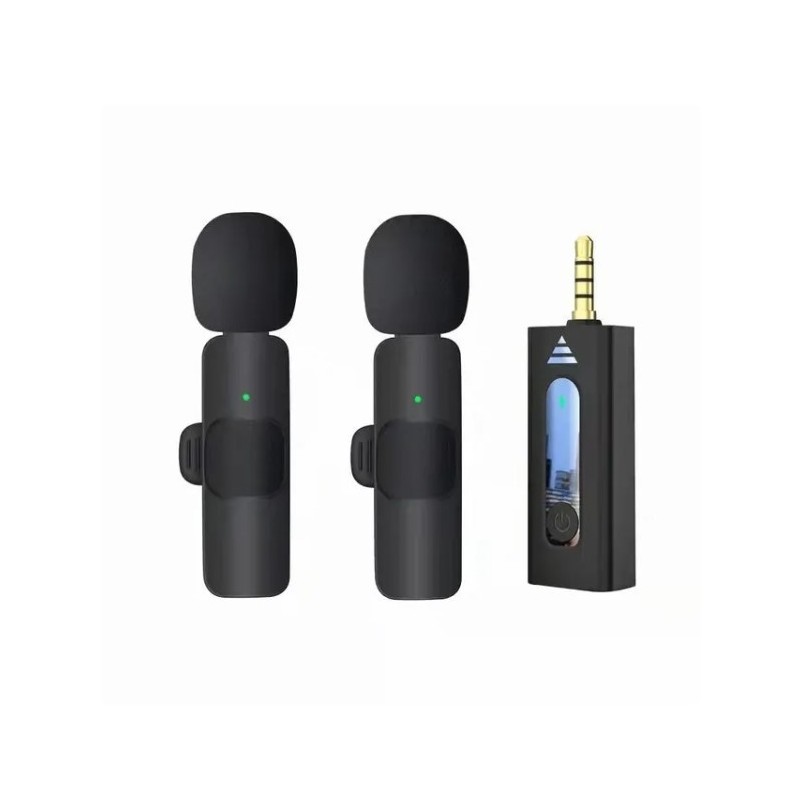 K35 3.5mm sans fil Lavalier Microphone Studio de jeu pour iPhone type-c PC ordinateur professionnel micro diffusion en direct