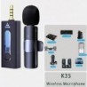 K35 3.5mm Wireless Lavalier Microphone Gaming Studio for iPhone Type-C PC Computer Professional Mic Live Broadcast