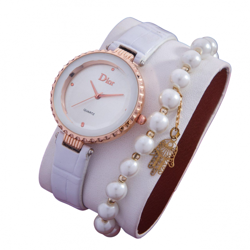 Women's leather watch, Agate Bracelet