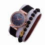 Women's leather watch, Agate Bracelet