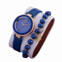 Women's leather watch, Agate Bracelet