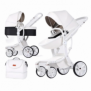 0-36 Months Luxury Pram for Newborn Baby High Landscape Stroller