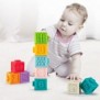 Huanger Baby Blocks Blocs de construction souples Jouets pour bébé Anneaux de dentition