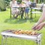 Barbecue à charbon de bois pliable et portable, petit barbecue léger pour pique-niques en plein air, camping, cuisine de jardin