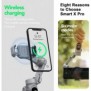 Professional Smartphone Gimbal Stabilizer, Wireless Charging, OLED Display, LED Light, Focus Wheel