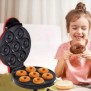 Electric Donut Maker, Double-Sided Non-Stick Heated Donut Maker Makes 7 Donuts