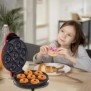 Electric Donut Maker, Double-Sided Non-Stick Heated Donut Maker Makes 7 Donuts