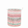 Round Foldable Laundry Basket Cotton Linen Waterproof Storage Basket with Handles Used for Home