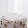 Round Foldable Laundry Basket Cotton Linen Waterproof Storage Basket with Handles Used for Home